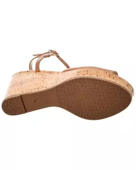 Кожаные босоножки на танкетке Stuart Weitzman Palmina, коричневый