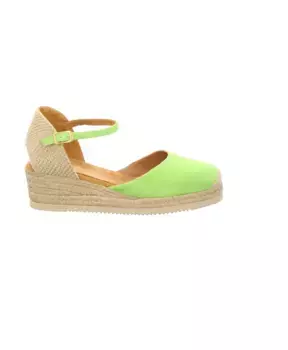 Кожаные босоножки на танкетке Unisa, зеленый