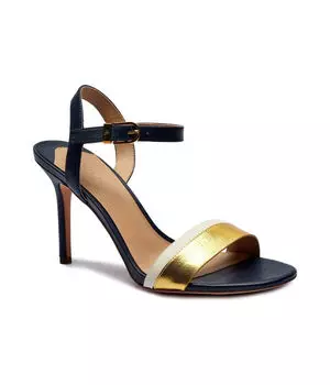 Кожаные босоножки на высоком каблуке gwen ii Lauren Ralph Lauren, синий