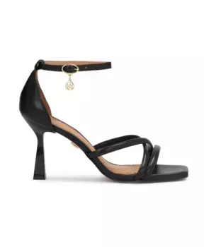 Кожаные босоножки на закрытом каблуке Kazar, черный