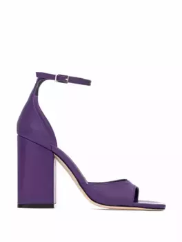 Кожаные босоножки Paris Texas, фиолетовый