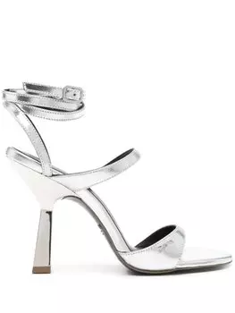 кожаные Босоножки Patrizia Pepe, серебристый