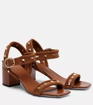 Кожаные босоножки Rockstud Torchon 60 Valentino Garavani, Tobacco