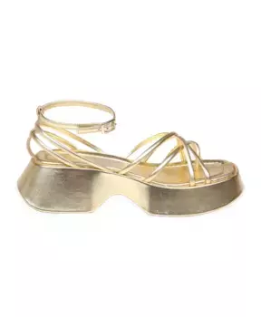 Кожаные босоножки с квадратным носком Vic Mati, желтый