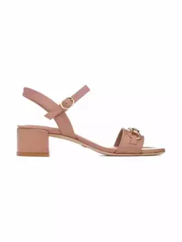 Кожаные босоножки с логотипом Stuart Weitzman, розовый