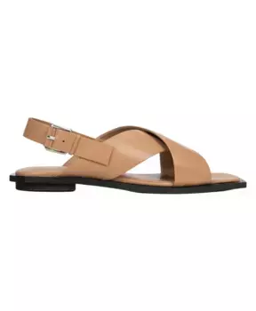 Кожаные босоножки с мягкими ремешками Estro, коричневый
