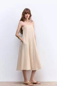 Кожаные босоножки с перекрестными ремнями ZARA