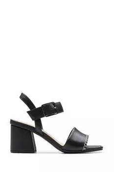 Кожаные босоножки с пряжкой siara65 Clarks, черный