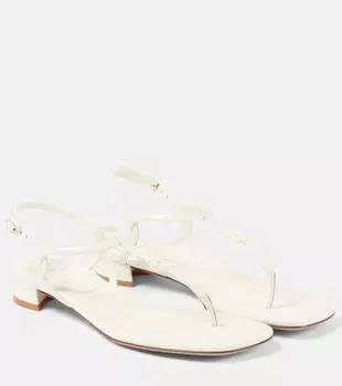 Кожаные босоножки с ремешками vlogo Valentino Garavani, белый