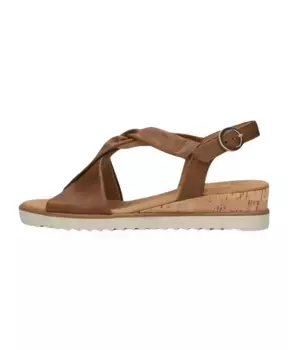 Кожаные босоножки с твистом Gabor, коричневый