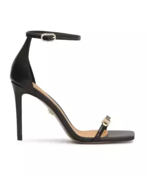 Кожаные босоножки с узким ремешком Kazar, черный