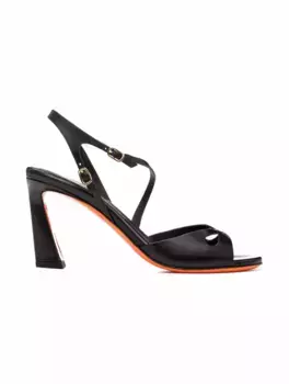Кожаные босоножки Santoni, черный