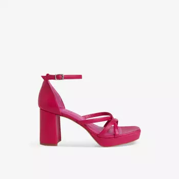 Кожаные босоножки Selene на платформе и блочном каблуке Whistles, розовый