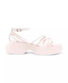 Кожаные босоножки со скрещенными ремешками Vic Mati, розовый