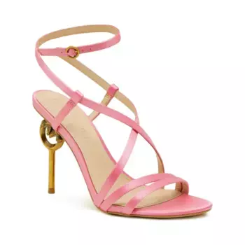 Кожаные босоножки Sunny на каблуке-шпильке Pinko, розовый