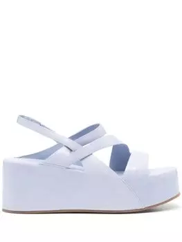 Кожаные Босоножки Vetro 73мм Del Carlo, синие