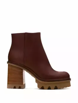 Кожаные ботильоны Agl, коричневый