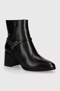 Кожаные ботильоны ANKLE BOOT 55 W/HW LTH Calvin Klein, черный