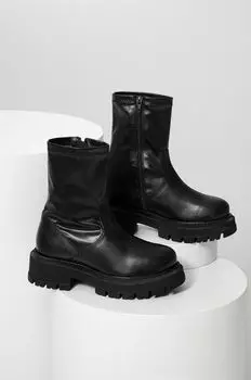 Кожаные ботильоны Answear Lab, черный