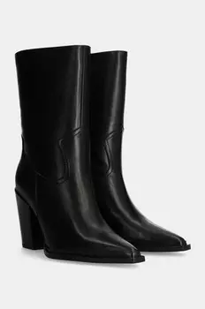 Кожаные ботильоны Answear Lab, черный