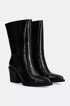 Кожаные ботильоны Answear Lab, черный