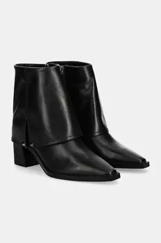 Кожаные ботильоны Answear Lab, черный