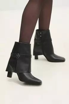 Кожаные ботильоны Answear Lab, черный