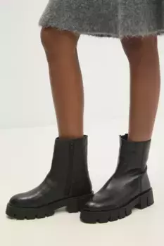 Кожаные ботильоны Answear Lab, черный