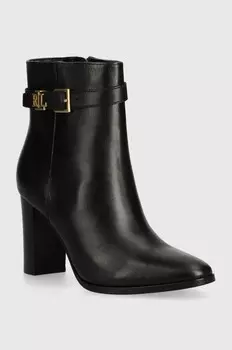 Кожаные ботильоны Bailey Lauren Ralph Lauren, черный