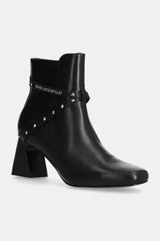 Кожаные ботильоны BEATA Karl Lagerfeld, черный