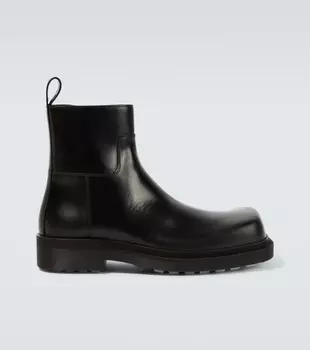 Кожаные ботильоны Bottega Veneta, черный