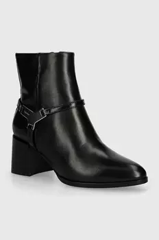 Кожаные ботильоны Calvin Klein ANKLE BOOT 55 W/HW LTH, черный