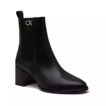 Кожаные ботильоны Calvin Klein, черный