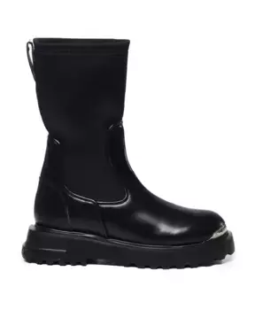 Кожаные ботильоны челси Love Moschino, черный