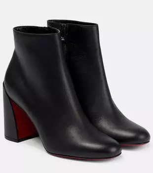 Кожаные ботильоны Christian Louboutin, черный