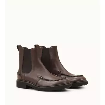 Кожаные ботильоны Clint TOD's, цвет Marrone Africa