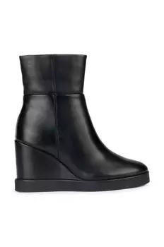 Кожаные ботильоны D ELIDEA WEDGE B Geox, черный