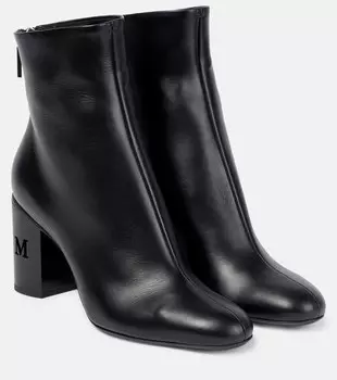 Кожаные ботильоны Damierboo Max Mara, черный