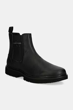 Кожаные ботильоны EVA Mid CHELSEA BOOT LTH Calvin Klein Jeans, черный