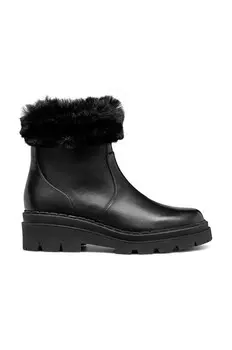 Кожаные ботильоны Geox D FELLENY, черный