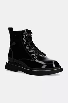 Кожаные ботильоны Goe, черный