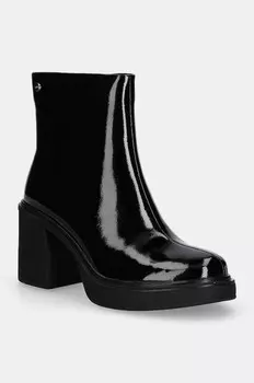 Кожаные ботильоны Goe, черный