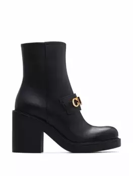 Кожаные ботильоны Gucci Gucci, черный