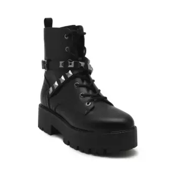 Кожаные ботильоны Guess, черный