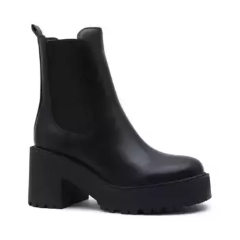 Кожаные ботильоны Guess, черный