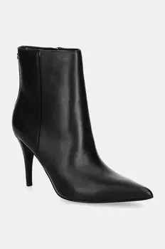 Кожаные ботильоны Guess SLINKS, черный