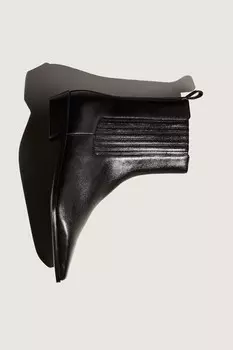 Кожаные ботильоны H&M, черный