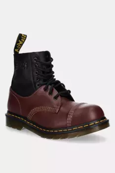 Кожаные ботильоны из коллаборации с Dr. Martens MM6 Maison Margiela, гранатовый