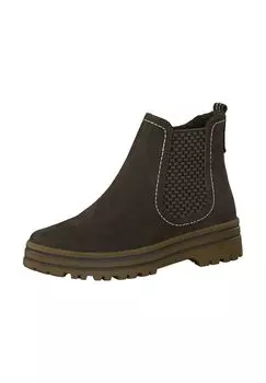 Кожаные ботильоны Jana, хаки