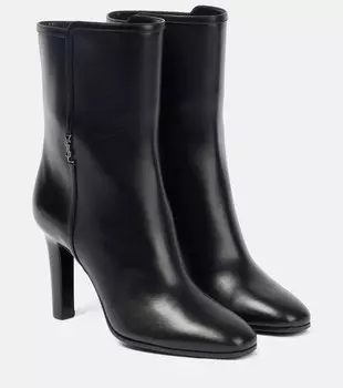 Кожаные ботильоны Jane 90 Saint Laurent, черный